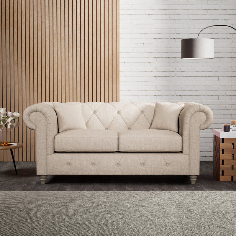 Ellrich 2 Seater Sofa, Oyster, Washed Oak