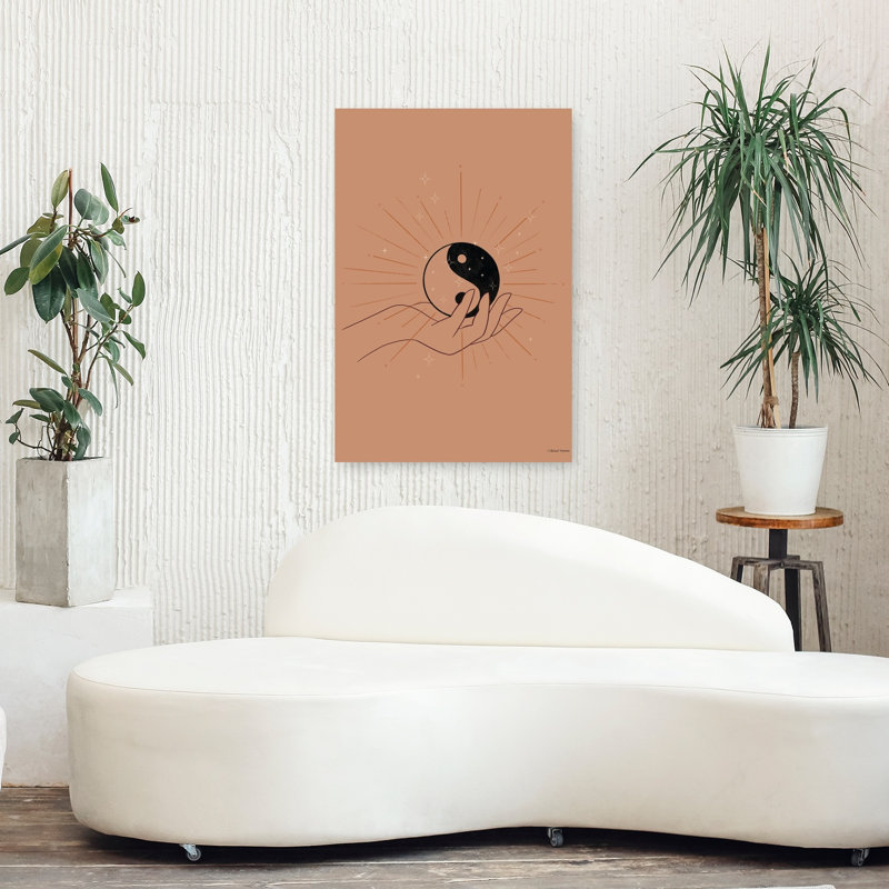 Embrasser le Yin et le Yang, art contemporain abstrait, H 36 po x l 24 po