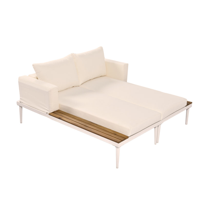 Méridienne double d'extérieur Vianette, Beige, Beige