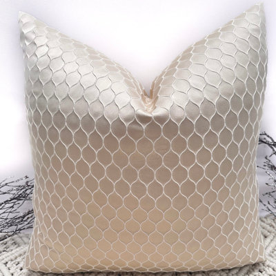 Abstract Beige Square Cushion Cover
