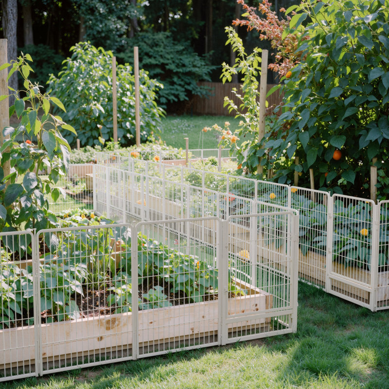 (16 Fence Panels) No Dig Easy Install Metal Fence, Decorative Fence Ideal For Garden Fencing For Dogs, Temporary Fence Or Garden Fence Animal Barrier