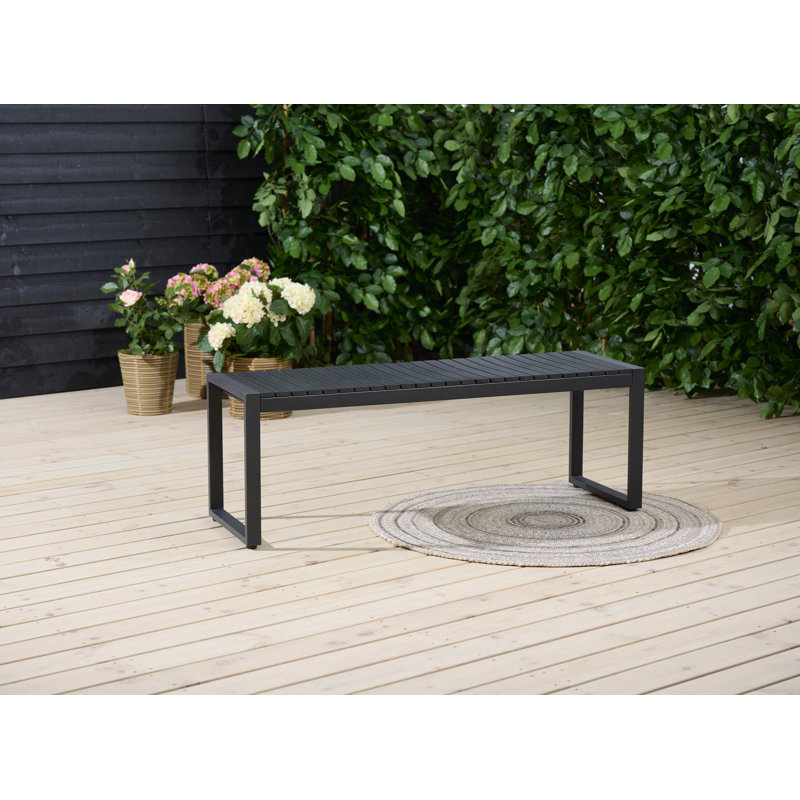 Torben Powder Coated Steel Outdoor Bench