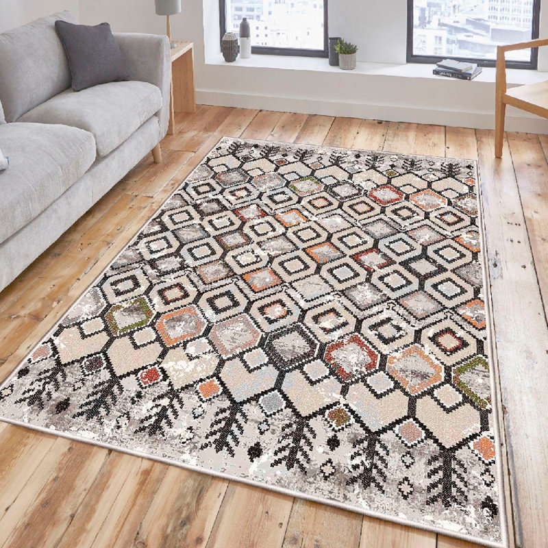 Wencil Premium Cotton Area Rug (23.6 x 39.4 inches), Mink & Orange, Green, Tile Red, Brown | 100% Antibacterial, Non-Slip PVC Underside, 0.3 in Pile Height | Machine Washable, Perfect for Living Room & Bedroom Decor