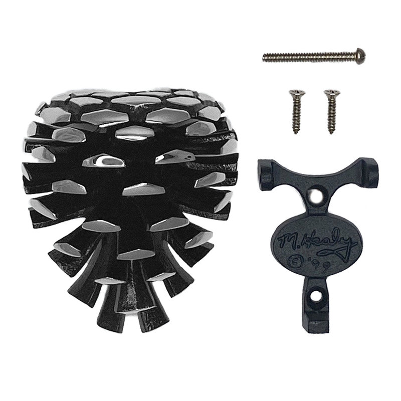 Heurtoir de porte pomme de pin, Argent nickel, H 3,25 po x l 2,75 po x p 2 po