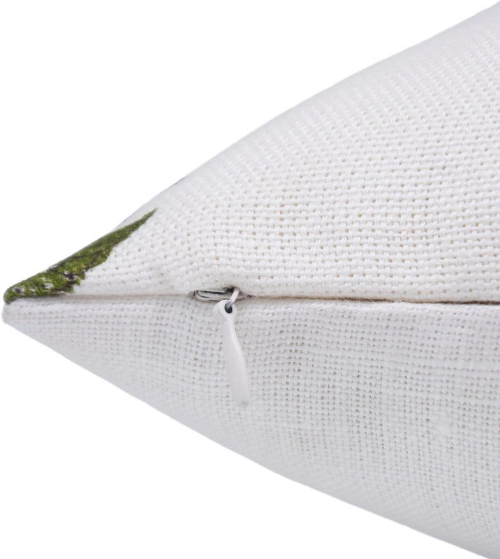 Housse de coussin en lin imprimée à la main Fabubline Abhisek - taille 18 x 18 po, 18 po x 18 po