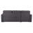 Sorrelle 82"W Dark Gray Linen Fabric Reversible Sleeper Sectional Sofa With Storage Chaise-943671438
