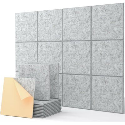 Pack de 12 panneaux muraux insonorisants Panneaux muraux insonorisants 12 "x 12" x 0,4 "Panneaux insonorisants à haute densité