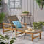Chaise longue Hampton Wood + Wicker-1406270840