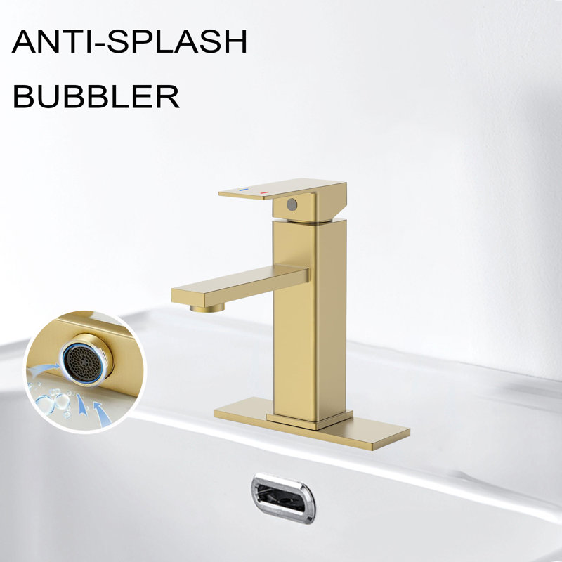 Pop-Up Drain Bathroom Faucet Set, Deck Mount Single Handle Bathroom Sink Faucet, Farmhouse RV Lavatory Faucet (1-Hole Or 3-Hole)