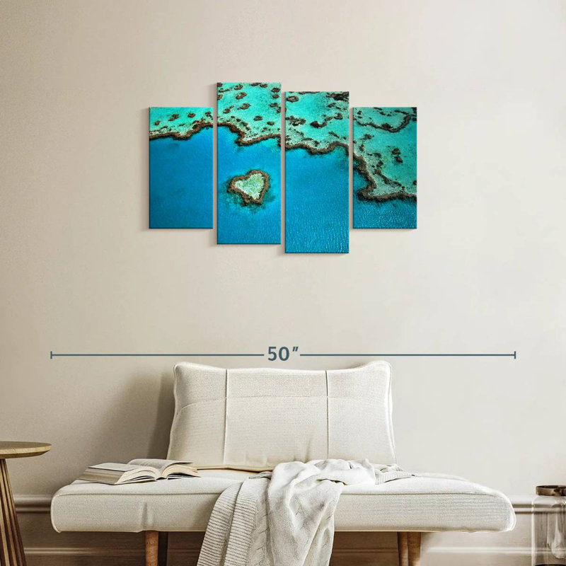 Australia Heart Shaped Reef, 22" H x 36" W