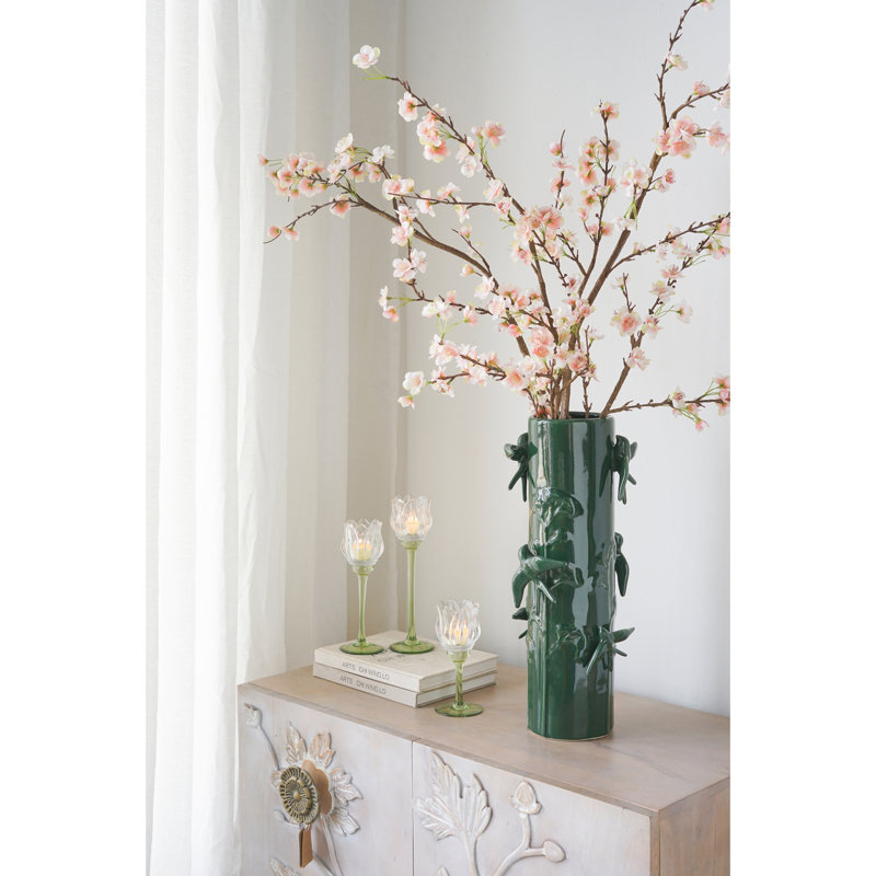 Grand vase en céramique vert