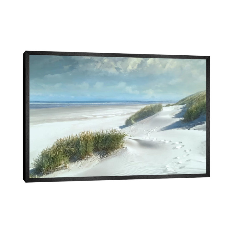White Sands by Mike Calascibetta - Floater Frame Print on Canvas, Black