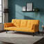  70" W Convertible Cotton-Linen Sofa Bed with Cup Holders and Side Storage Pockets-7928607