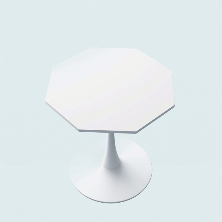 31.50" Modern Octagonal Coffee Table With MDF Table Top, Metal Base