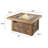 Square Concrete and Stone Propane and Natural Gas Smokeless Fire Pit Table