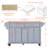Kitchen Island With Rubber Wood Countertop-474447928