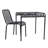 Abra 28" W x 28" D Square Steel Outdoor Dining Table-1547568496