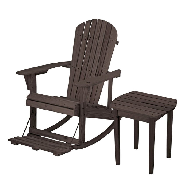 Artiana Outdoor Adirondack Chair, Dark Brown