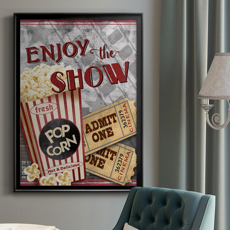 " Movie Night I ", 42.5" H x 30.5" W x 1" D, Black