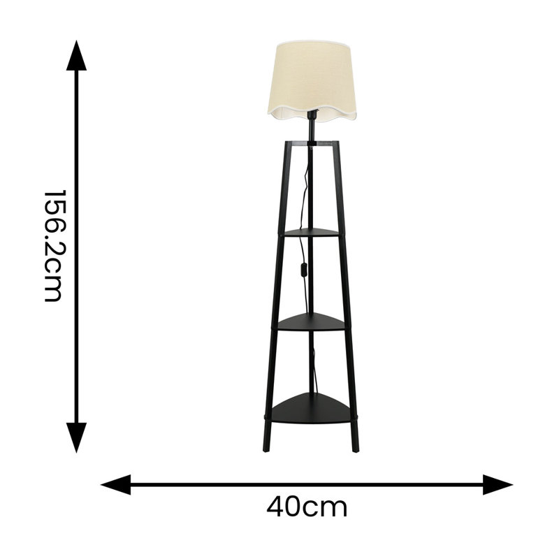 Cotopaxi 156.2cm Traditional Floor Lamp, Natural