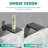 Matte Black Wall Mount Waterfall Bathroom Faucet