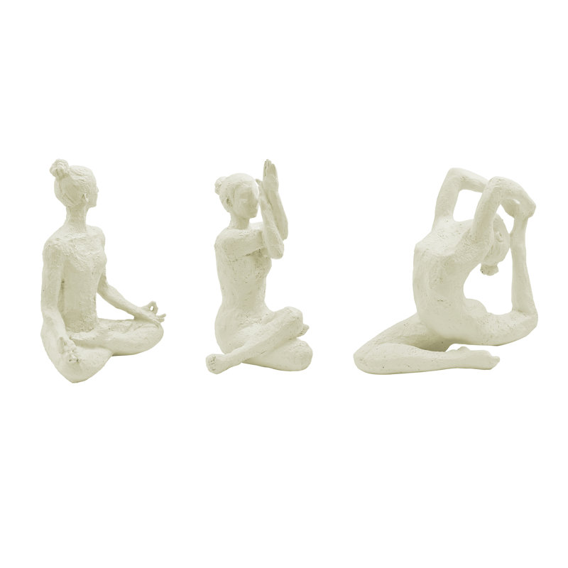 Abstract Yoga Pose Sculpture Set