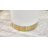 12" Round Velvet Storage Ottoman with Gold Base, Upholstered Vanity Stool & Footrest-1541189197-1541189196