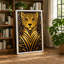 Leopard Heraldic Art Deco - Print-136740483-136740484