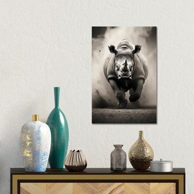 Rhino noir - impression d'art mural