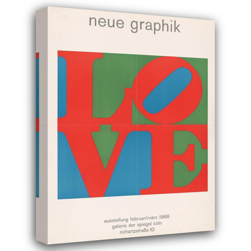 «Love. New Graphics» par Robert Indiana - Art mural sur toile tendue avec châssis, H 24 po x l 17 po