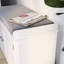 Banc de rangement pour chaussures avec armoire 2 portes Orth, banc pour chaussures avec coussin