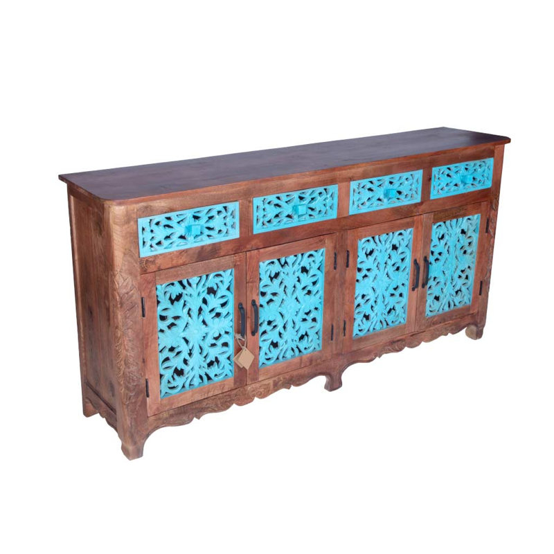 Frankenmuth 71'' Sideboard, Brown/Blue