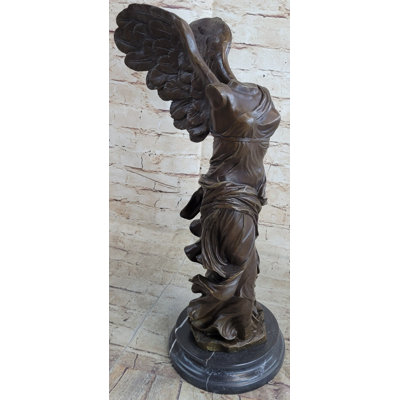Karanbir Winged Nike Samothrace Bronze Sculpture Marble Base Hot Cast Figurine Figure Art