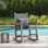 Chaise berçante surdimensionnée en osier surdimensionné toutes saisons