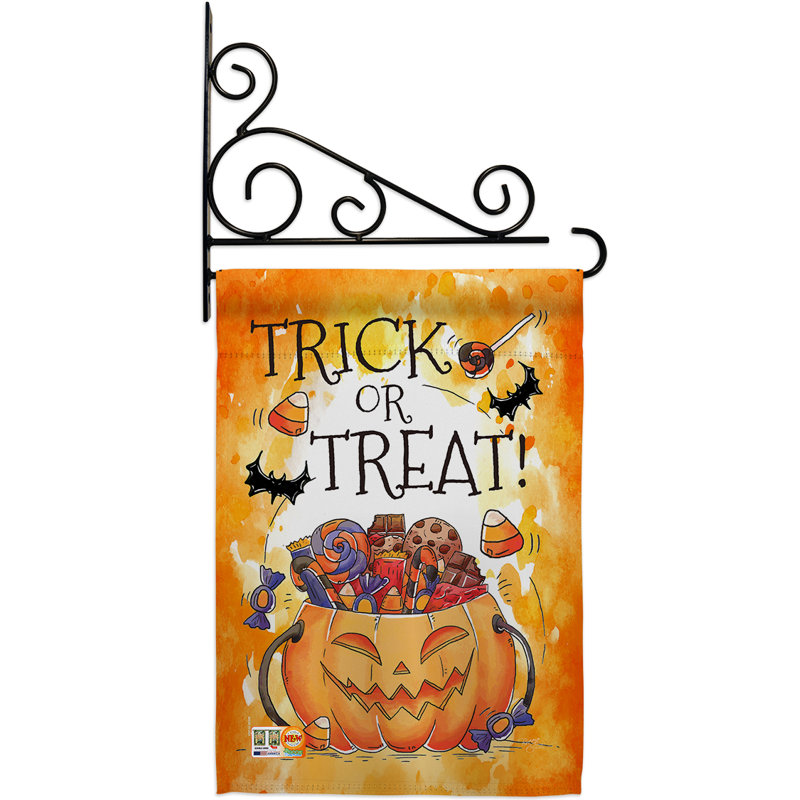 Double Sided 18.5'' H x 13'' W Polyester Halloween Flag Set