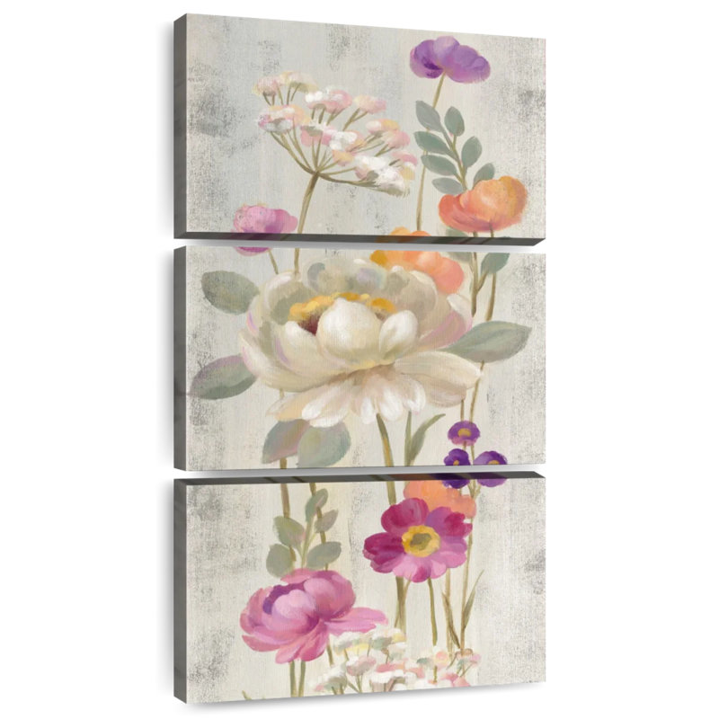 Floral rétro II, H 27 po x l 12 po