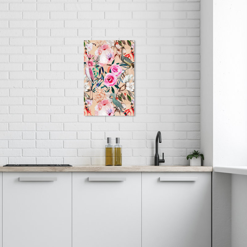 Floral et botanique Le Tropic II, impression sur toile rose tropicale, H 24 po x l 16 po x P 0,8 po