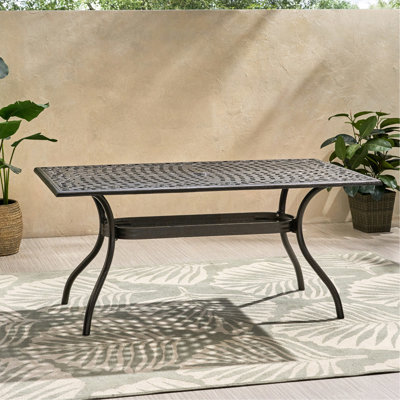 Table rectangulaire en fonte d’aluminium