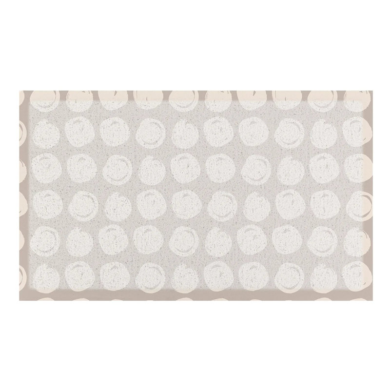 Taupe Dot Swirl Doormat - All-Weather