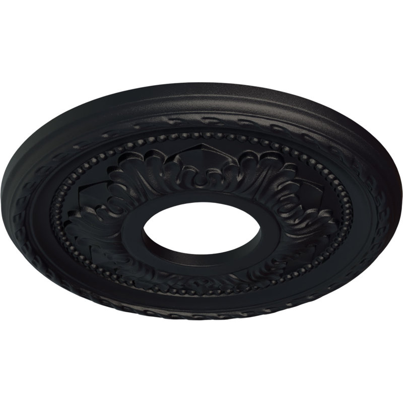 Médaillon de plafond Endurathane Palmetto, DE 12 1/8 po x P 3 1/2 po x P 1 po (convient aux auvents jusqu'à 4 7/8 po), fini nuage éclaté peint à la main