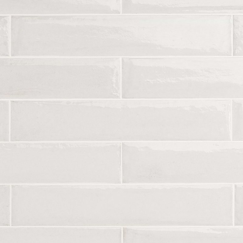 Paint 3x16 Glossy Porcelain Tile, Bianco White