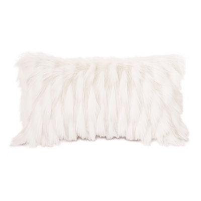 Housse et insert de coussin décoratif en fausse fourrure Danae
