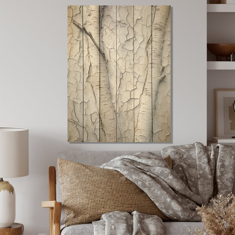 Abat-jour gris sycomores gris - arbre sycomore, art mural sur bois de pin naturel, H 32 po x l 24 po