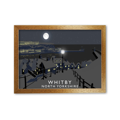 Whitby At Night by Richard O'Neill - Single Picture Frame Print