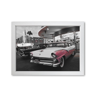 Vintage Car 1 Piece Single Picture Frame Wall Art