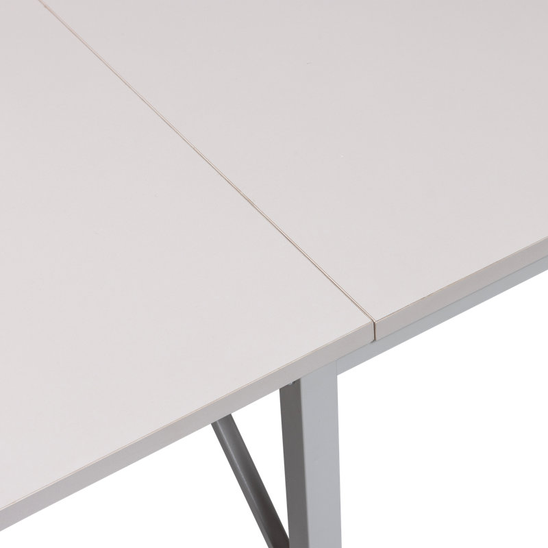 Mike L-Shaped Metal Base Writing Desk