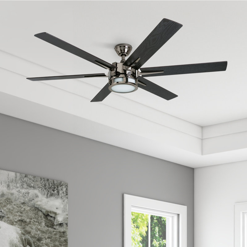 Kaliza 56" Ceiling Fan with LED Light, Gun Metal