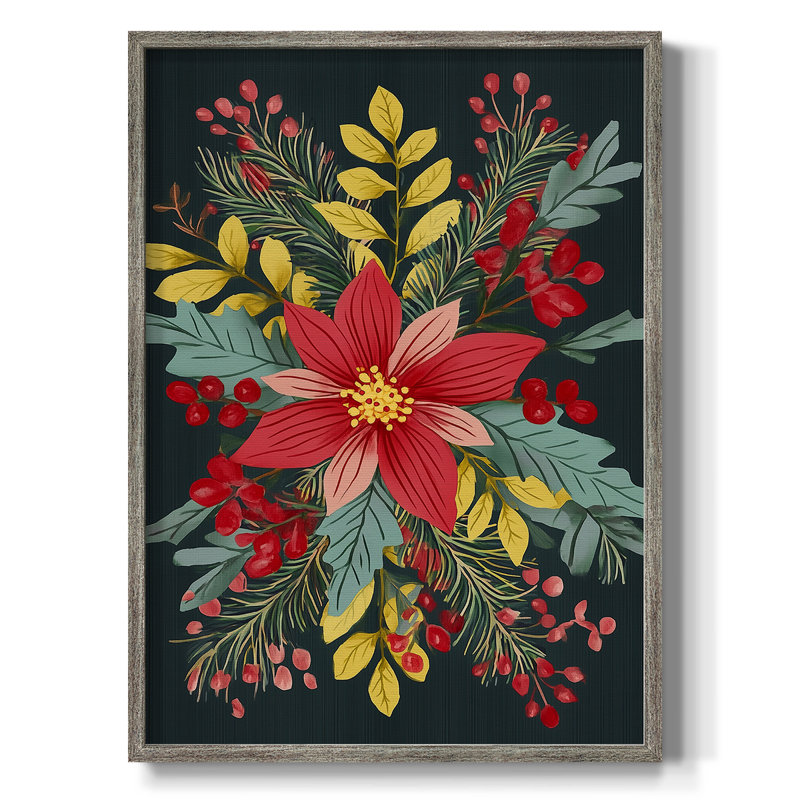 «Christmas Holiday Art CXI», reproduction encadrée - bois massif, H 11 po x l 9 po