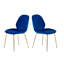 Chaise d'appoint rembourrée et revêtue de velours-736037521