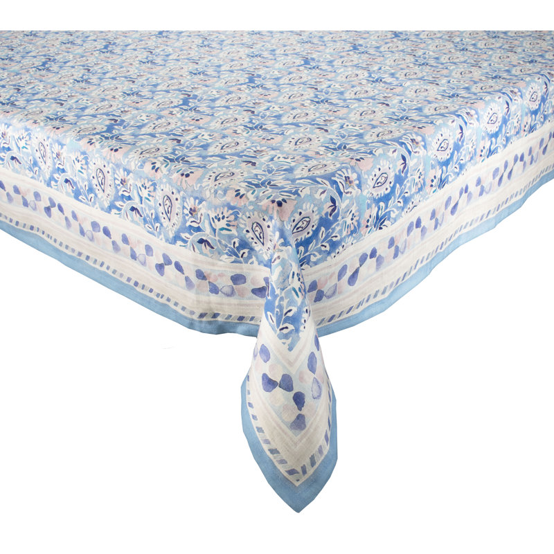 Mira Tablecloth, Lilac/Blue